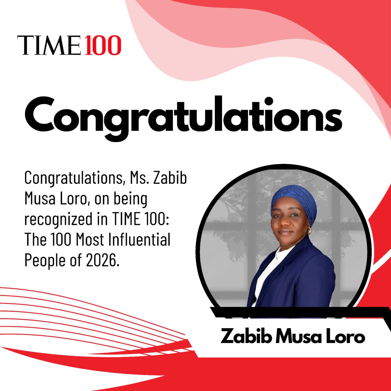 Zabib Musa Loro Named Among TIME100 Most Influential People in the World