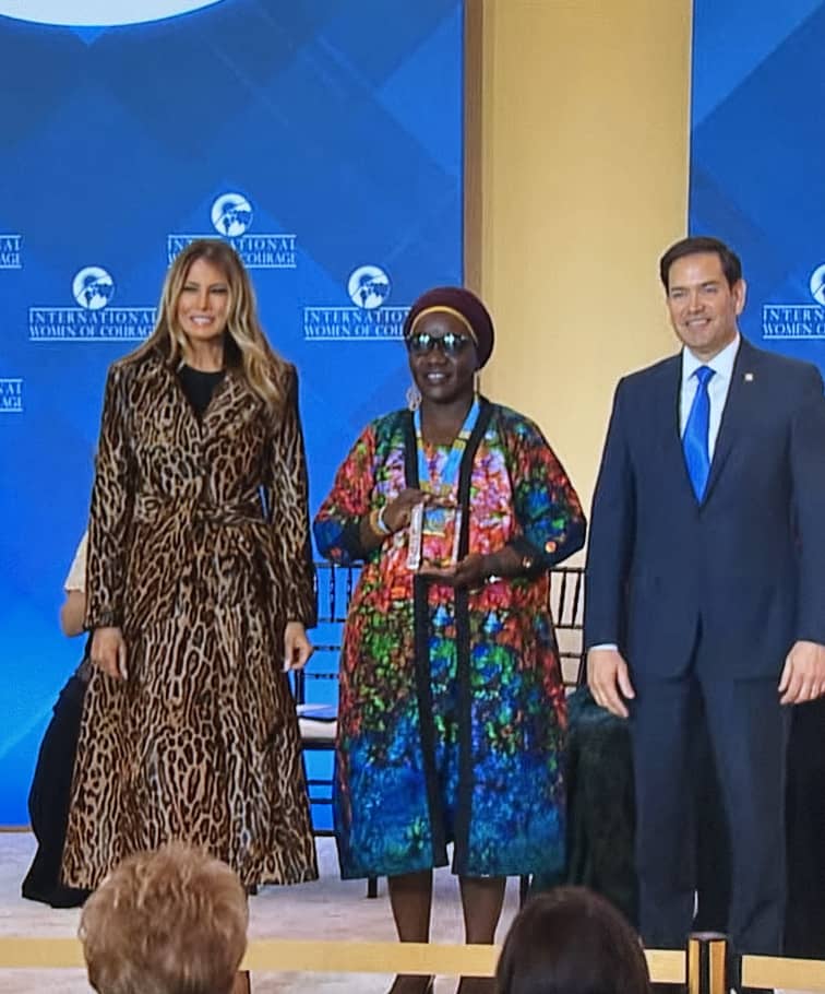 Zabib Musa Loro at the 2025 US Women of Courage Award ceremony